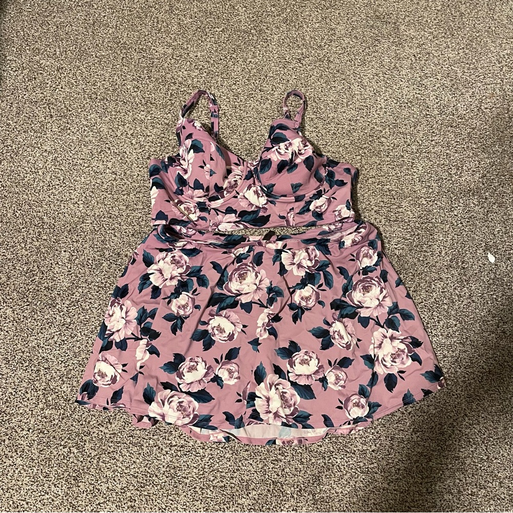 Torrid Floral swim suit